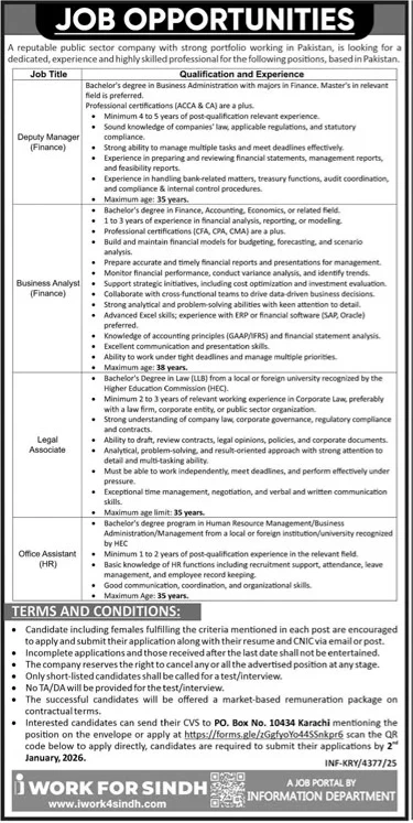 iwork for sindh job advertisement karachi pakistan
