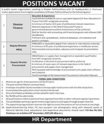 khyber pakhtunkhwa public sector jobs peshawar, khyber pakhtunkhwa vacancy advertisement