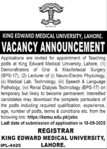 king edward university careers